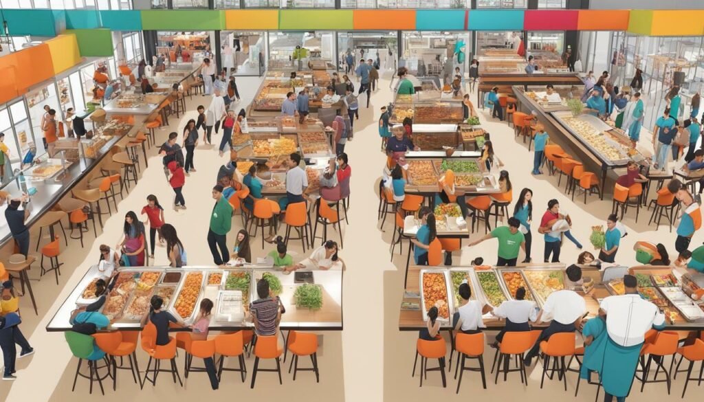 Food court in school